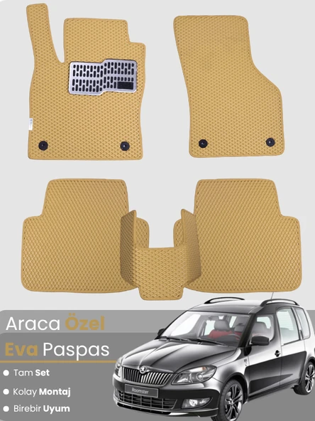 SKODA ROOMSTER (2006-2015) Uyumlu EVA Paspas Tam Set–Oto Paspas,Araca Özel,Kolay Montaj ürün görseli 1