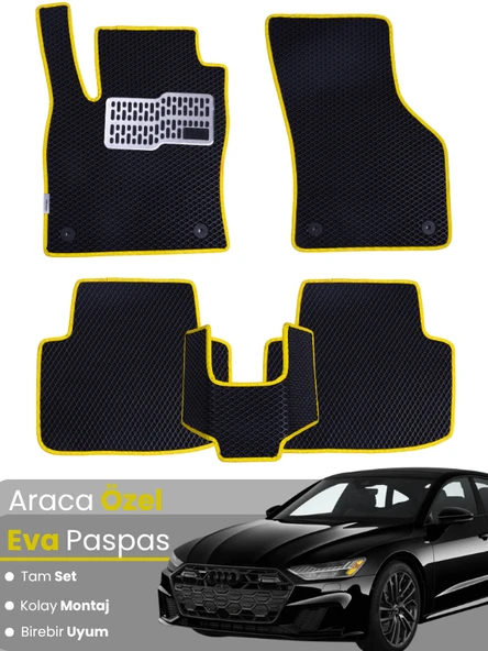 AUDİ A7 (2018-2024) Uyumlu EVA Paspas Tam Set–Araca Özel,Su Geçirmez,Hızlı ve Kolay Montaj ürün görseli 1