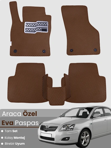 TOYOTA AVENSİS (2003-2009) Uyumlu EVA Paspas Tam Set–Oto Paspas,Araca Özel,Kolay Montaj ürün görseli 1