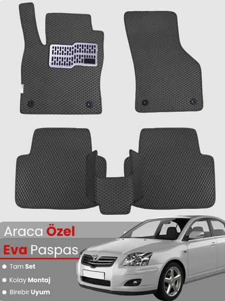 TOYOTA AVENSİS (2003-2009) Uyumlu EVA Paspas Tam Set–Oto Paspas,Araca Özel,Kolay Montaj ürün görseli 1