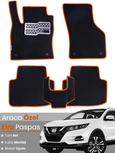 Nissan Qashqai (2014-2021) Uyumlu EVA Paspas Tam Set–Birebir Uyum,Su Geçirmez,Kolay ve Hızlı Montaj ürün görseli 1