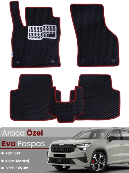 SKODA KODİAQ (2024-2025) Uyumlu EVA Paspas Tam Set–Oto Paspas,Araca Özel,Kolay Montaj ürün görseli 1