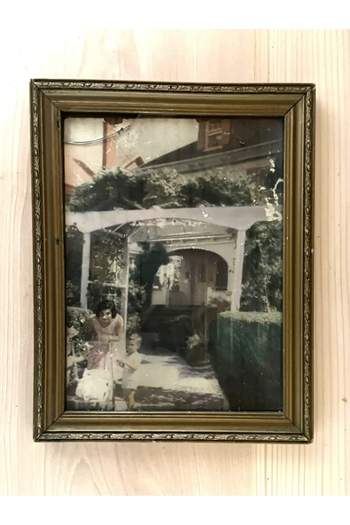 SANAT TACİRİ VİNTAGE ÇERÇEVE AHŞAP ÇERÇEVE ANNE VE ÇOCUK TEMALI FOTOĞRAF ÇERÇEVESİ ürün görseli 1