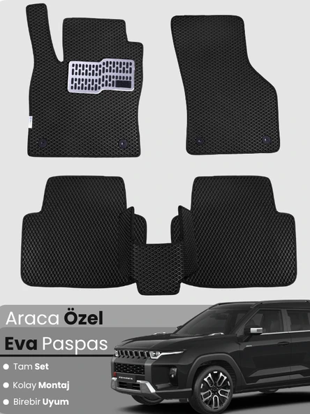 SSANGYONG TORRES BENZİNLİ (2022-2025) Uyumlu EVA Paspas Tam Set–Oto Paspas,Araca Özel,Kolay Montaj ürün görseli 1
