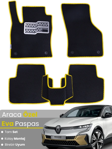 Renault Megane E-Tech (2022-2025) Uyumlu EVA Paspas Tam Set – Birebir Uyum,Su Geçirmez,Hızlı Montaj ürün görseli 1