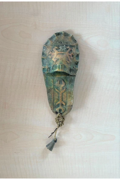 SANAT TACİRİ EL YAPIMI SIRLI TOPRAK TERLİK DUVAR SÜSÜ ürün görseli 1