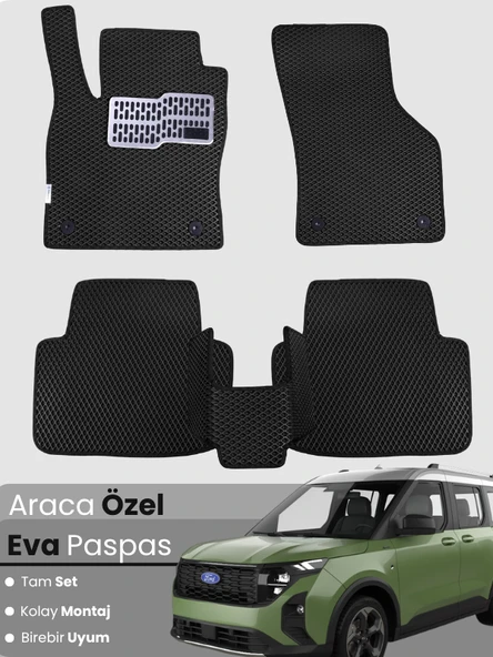 Ford Courier (2024-2025) Uyumlu EVA Paspas Tam Set – Birebir Uyum,Su Geçirmez,Kolay ve Hızlı Montaj ürün görseli 1