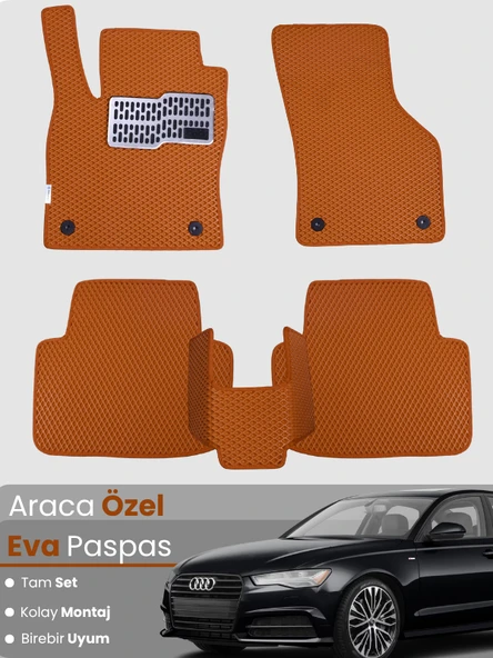 AUDİ A6 (2012-2018) Uyumlu EVA Paspas Tam Set–Araca Özel,Su Geçirmez,Hızlı ve Kolay Montaj ürün görseli 1