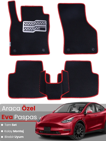 TESLA MODEL Y (2019-2024) Uyumlu EVA Paspas Tam Set–Oto Paspas,Araca Özel,Kolay Montaj ürün görseli 1