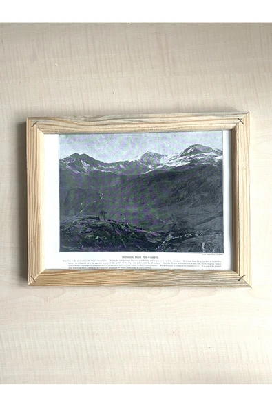 SANAT TACİRİ CAMSIZ ÇİFT TARAFLI AHŞAP ÇERÇEVELİ DİJİTAL BASKI RESİM TABLO SNOWDON DOCHART ürün görseli 1