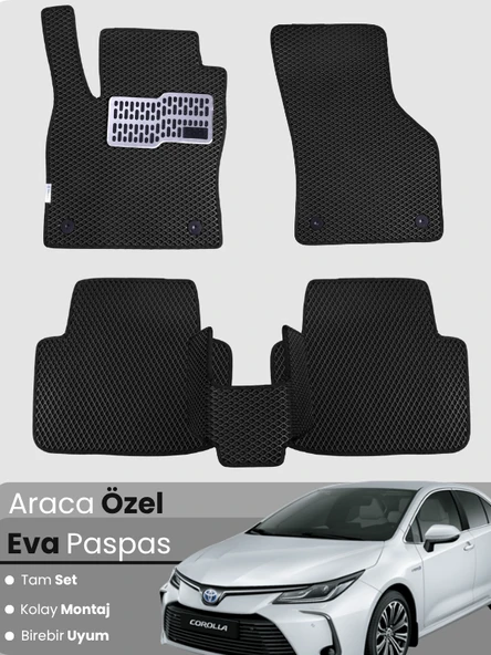Totota Corolla Benzinli (2019-2025) Uyumlu EVA Paspas Tam Set – Birebir Uyum,Araca Özel Tasarım ürün görseli 1