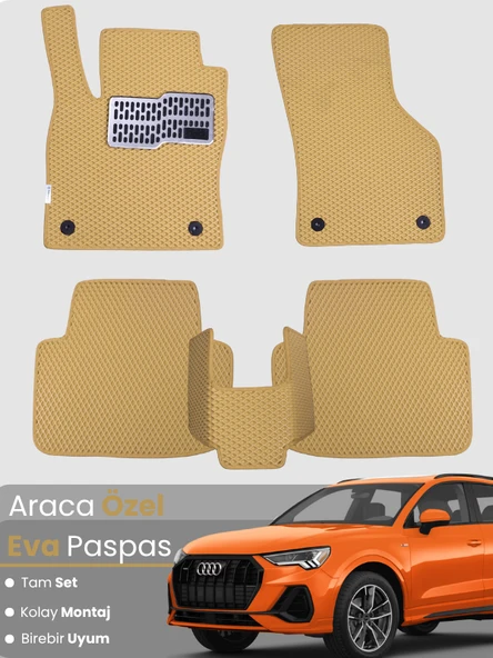 AUDİ Q3 (2018-2025) Uyumlu EVA Paspas Tam Set–Araca Özel,Su Geçirmez,Hızlı ve Kolay Montaj ürün görseli 1