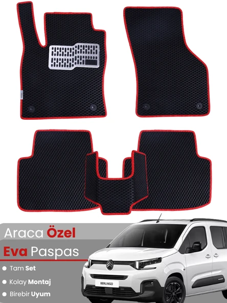Citroen Berlingo (2019 ve Sonrası) EVA Paspas Tam Set – Birebir Uyum,Araca Özel Tasarım,Kolay Montaj ürün görseli 1