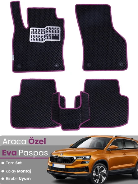 SKODA KAROQ (2018-2024) Uyumlu EVA Paspas Tam Set–Oto Paspas,Araca Özel,Kolay Montaj ürün görseli 1