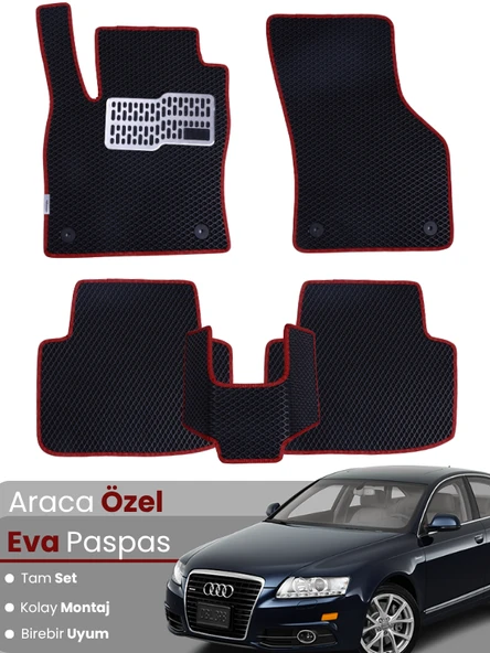 AUDİ A6 (2004-2011) Uyumlu EVA Paspas Tam Set–Araca Özel,Su Geçirmez,Hızlı ve Kolay Montaj ürün görseli 1