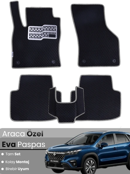SUZUKİ S-CROSS (2016-2021) Uyumlu EVA Paspas Tam Set–Oto Paspas,Araca Özel,Kolay Montaj ürün görseli 1