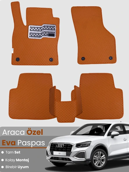 AUDİ Q2 (2020-2024) Uyumlu EVA Paspas Tam Set–Araca Özel,Su Geçirmez,Hızlı ve Kolay Montaj ürün görseli 1