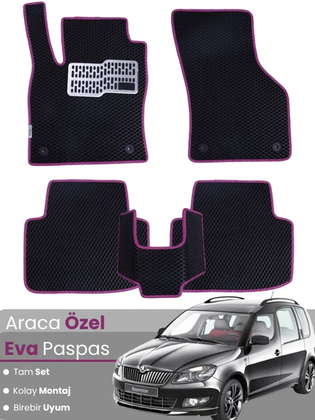 SKODA ROOMSTER (2006-2015) Uyumlu EVA Paspas Tam Set–Oto Paspas,Araca Özel,Kolay Montaj ürün görseli 1