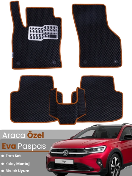 Volkswagen Taigo (2021-2025) Uyumlu EVA Paspas Tam Set–Araca Özel,Su Geçirmez,Hızlı ve Kolay Montaj ürün görseli 1
