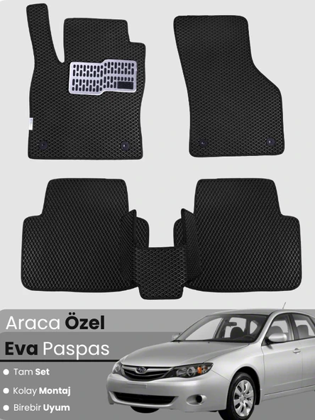 SSUBARU IMPREZA GH (2007-2011) Uyumlu EVA Paspas Tam Set–Oto Paspas,Araca Özel,Kolay Montaj ürün görseli 1