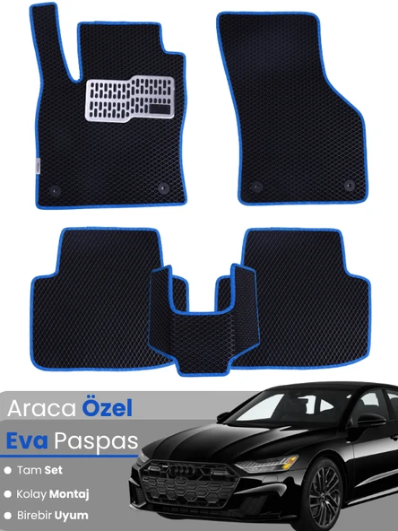 AUDİ A7 (2018-2024) Uyumlu EVA Paspas Tam Set–Araca Özel,Su Geçirmez,Hızlı ve Kolay Montaj ürün görseli 1