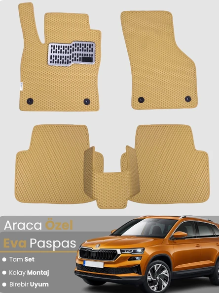 SKODA KAROQ (2018-2024) Uyumlu EVA Paspas Tam Set–Oto Paspas,Araca Özel,Kolay Montaj ürün görseli 1