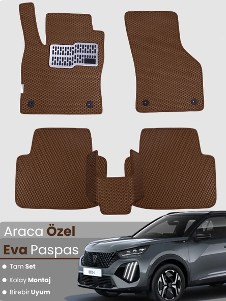 Peugeot 2008 Elektrikli (2023-2025) Uyumlu EVA Paspas Tam Set–Birebir Uyum,Su Geçirmez,Hızlı Montaj ürün görseli 1