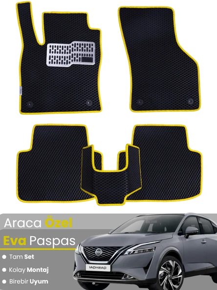 Nissan Qashqai E-Power (2021-2024) Uyumlu EVA Paspas Tam Set–Araca Özel Kesim,Kaymaz,Kolay Montaj ürün görseli 1