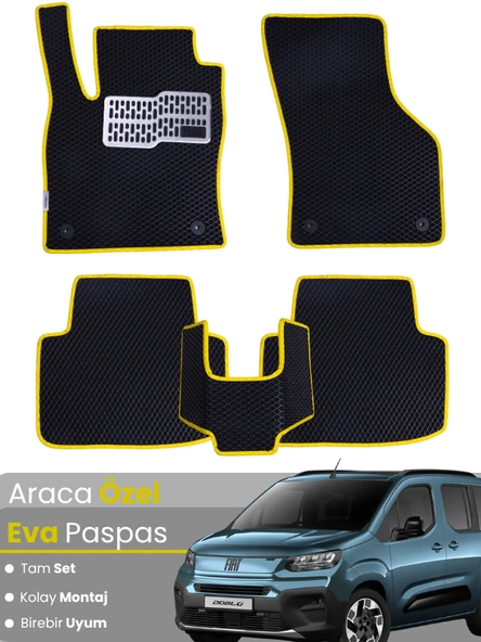 Fiat Doblo (2023-2024) Uyumlu EVA Paspas Tam Set – Birebir Uyum, Araca Özel Tasarım,Kolay Montaj ürün görseli 1