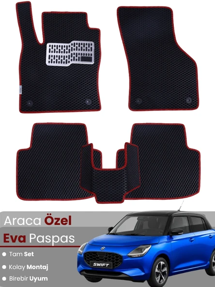 SUZUKİ SWİFT (2017-2024) Uyumlu EVA Paspas Tam Set–Oto Paspas,Araca Özel,Kolay Montaj ürün görseli 1