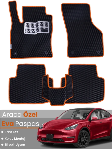 TESLA MODEL Y (2019-2024) Uyumlu EVA Paspas Tam Set–Oto Paspas,Araca Özel,Kolay Montaj ürün görseli 1