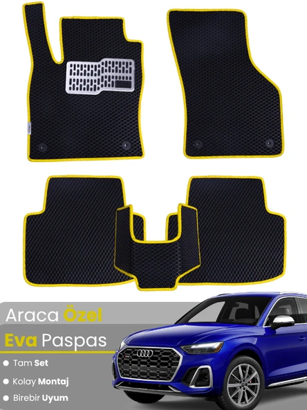 AUDİ Q5 (2017-2025) Uyumlu EVA Paspas Tam Set–Araca Özel,Su Geçirmez,Hızlı ve Kolay Montaj ürün görseli 1