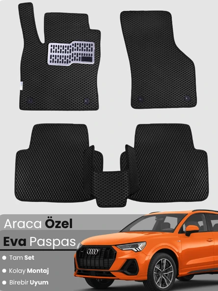 AUDİ Q3 (2018-2025) Uyumlu EVA Paspas Tam Set–Araca Özel,Su Geçirmez,Hızlı ve Kolay Montaj ürün görseli 1
