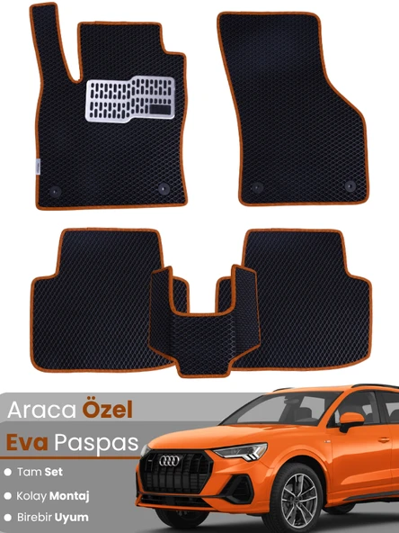 AUDİ Q3 (2018-2025) Uyumlu EVA Paspas Tam Set–Araca Özel,Su Geçirmez,Hızlı ve Kolay Montaj ürün görseli 1
