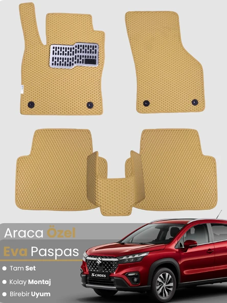 SUZUKİ S-CROSS (2021-2025) Uyumlu EVA Paspas Tam Set–Oto Paspas,Araca Özel,Kolay Montaj ürün görseli 1
