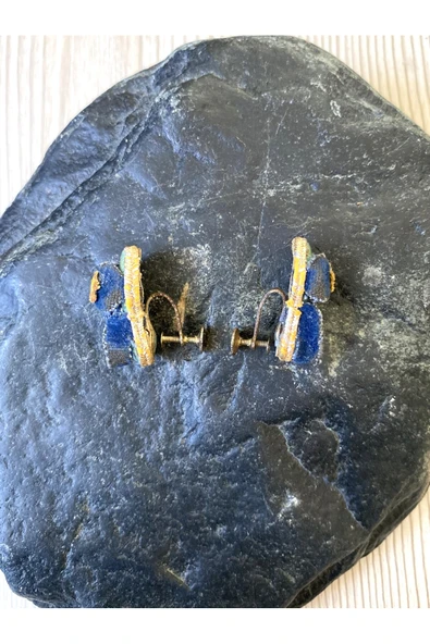 SANAT TACİRİ ANTİKA EL YAPIMI KÜPE SANDALET FORMUNDA DEKORLUK KÜPE ürün görseli 1
