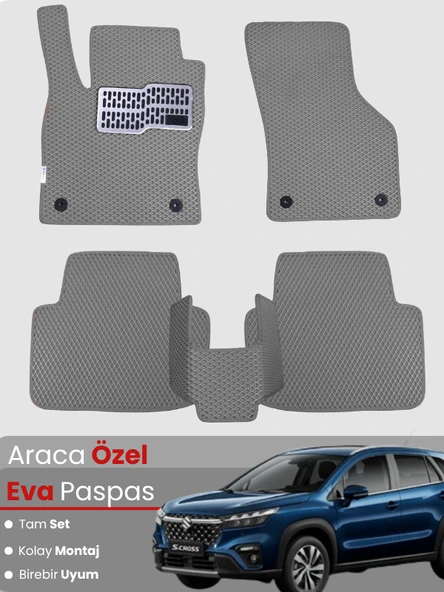 SUZUKİ S-CROSS (2016-2021) Uyumlu EVA Paspas Tam Set–Oto Paspas,Araca Özel,Kolay Montaj ürün görseli 1