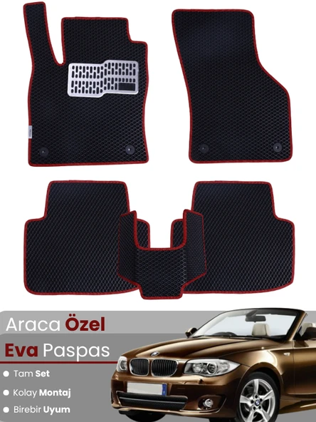 BMW 1 SERİSİ E88 CABRİO (2004-2011) Uyumlu EVA Paspas Tam Set–Araca Özel,Su Geçirmez,Kolay Montaj ürün görseli 1