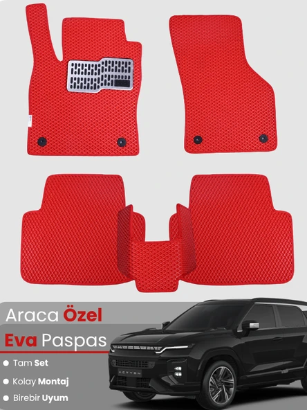 SSANGYONG ACTYON (2006-2018) Uyumlu EVA Paspas Tam Set–Oto Paspas,Araca Özel,Kolay Montaj ürün görseli 1