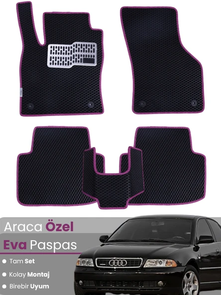 AUDİ A4 SEDAN (1994-2001) Uyumlu EVA Paspas Tam Set–Araca Özel,Su Geçirmez,Kolay Montaj ürün görseli 1