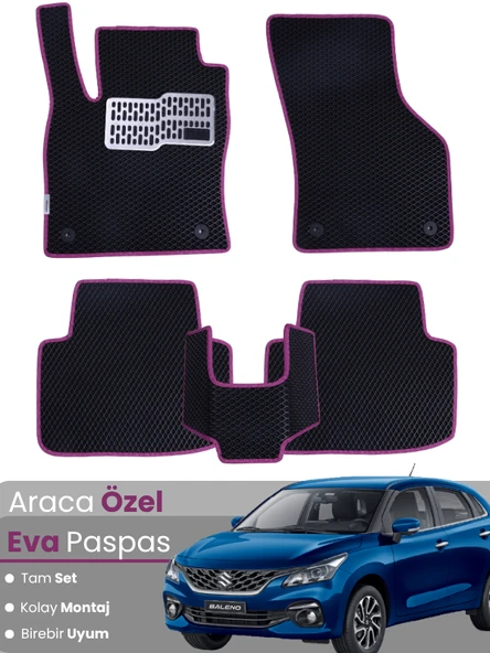 SUZUKİ BALENO (2015-2022) Uyumlu EVA Paspas Tam Set–Oto Paspas,Araca Özel,Kolay Montaj ürün görseli 1