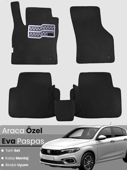 Fiat Egea (2015-2025) Uyumlu EVA Paspas Tam Set – Birebir Uyum, Araca Özel Tasarım,Kolay Montaj ürün görseli 1