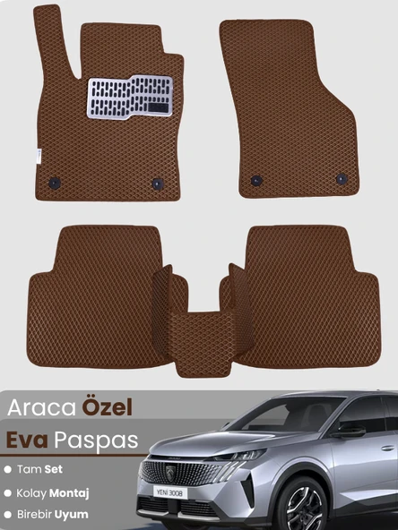 Peugeot 3008 Hibrit (2024-2025) Uyumlu EVA Paspas Tam Set–Birebir Uyum,Su Geçirmez,Hızlı Montaj ürün görseli 1