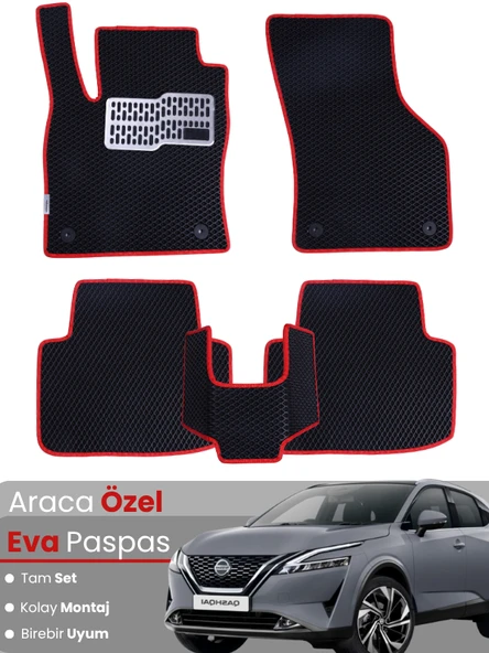 Nissan Qashqai E-Power (2021-2024) Uyumlu EVA Paspas Tam Set–Araca Özel Kesim,Kaymaz,Kolay Montaj ürün görseli 1