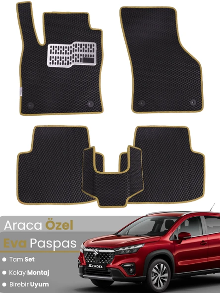 SUZUKİ S-CROSS (2021-2025) Uyumlu EVA Paspas Tam Set–Oto Paspas,Araca Özel,Kolay Montaj ürün görseli 1