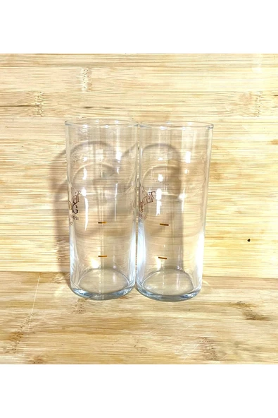 SANAT TACİRİ 2 ADET CAM BARDAK ALTIN RENK RAKI BARDAĞI ürün görseli 1