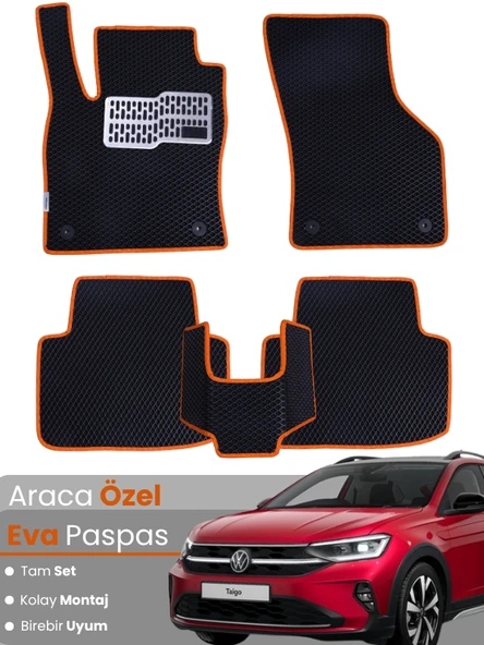 Volkswagen Taigo (2021-2025) Uyumlu EVA Paspas Tam Set–Araca Özel,Su Geçirmez,Hızlı ve Kolay Montaj ürün görseli 1