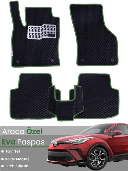 TOYOTA C-HR HYBRİD (2016-2019) Uyumlu EVA Paspas Tam Set–Oto Paspas,Araca Özel,Kolay Montaj ürün görseli 1