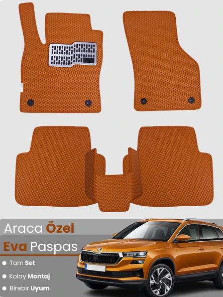 SKODA KAROQ (2018-2024) Uyumlu EVA Paspas Tam Set–Oto Paspas,Araca Özel,Kolay Montaj ürün görseli 1