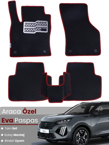 Peugeot 2008 Elektrikli (2023-2025) Uyumlu EVA Paspas Tam Set–Birebir Uyum,Su Geçirmez,Hızlı Montaj ürün görseli 1